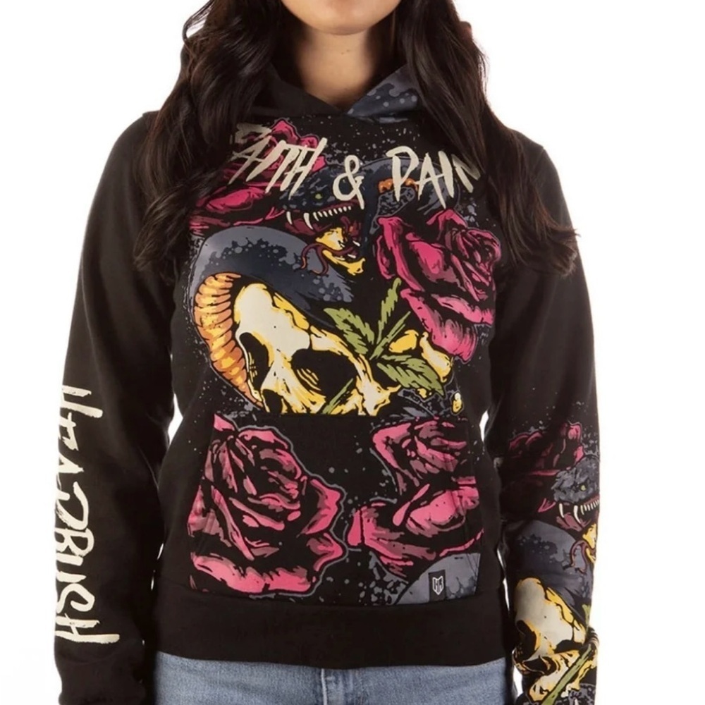 FAITH AND PAIN by Rough Ride Co. HOODY - Picture 1 of 14